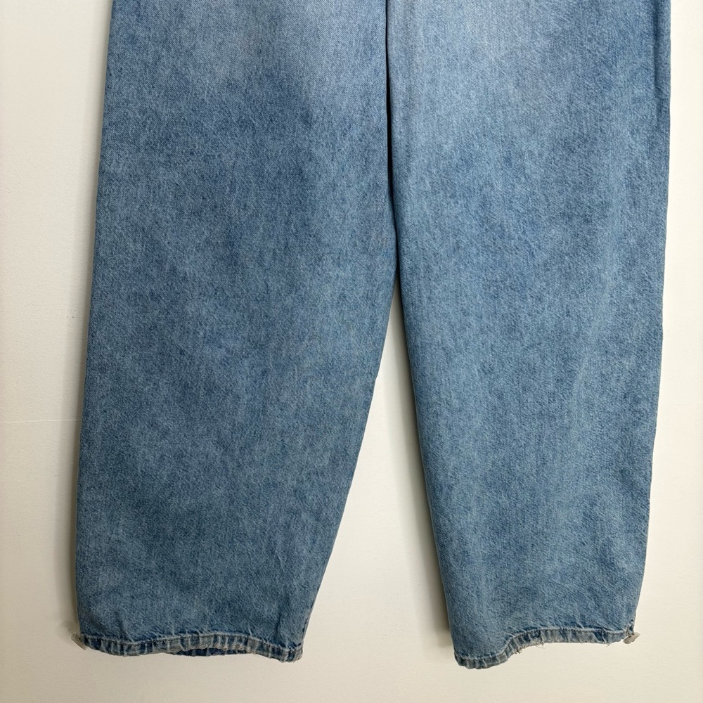 Free People Newbies Solid Slouchy Jeans Stone Wash Wide Leg Size Small Baggy Y2K - Picture 14 of 16